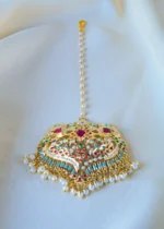 Statement Jadau Navratna Mang Tika (Yellow Gold) ACC001238