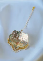 Statement Jadau Navratna Mang Tika (Yellow Gold) ACC001238 - Image 4