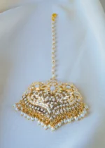 Statement Jadau Pearl Mang Tika (Yellow Gold) ACC001240