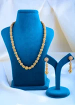 Statement Matar Mala Necklace Set (Antique Gold) NEC000829