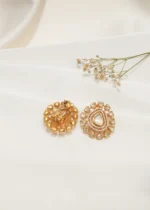 Statement Moissanite Setuds (Yellow Gold) EAR000539 - Image 2