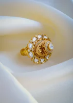 Statement Polki Ring (Antique Gold) RING00936 - Image 3