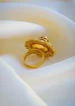 Statement Polki Ring (Antique Gold) RING00936 - Image 4