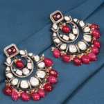 Statement Polki Ruby Chandbalis (Dual Plating) EAR000623