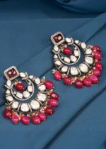 Statement Polki Ruby Chandbalis (Dual Plating) EAR000623