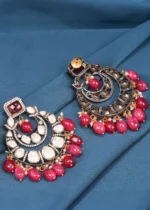 Statement Polki Ruby Chandbalis (Dual Plating) EAR000623 - Image 2