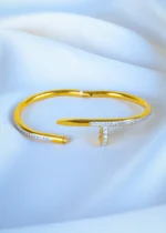 Studded Nail Bracelet (Yellow Gold) BRA000648 - Image 3