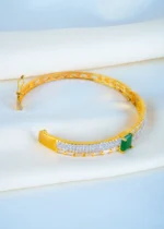 Stylish Emerald Green Bracelet (Yellow Gold) BRA001269 - Image 3