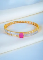 Stylish Ruby Bracelet (Yellow Gold) BRA001270 - Image 2