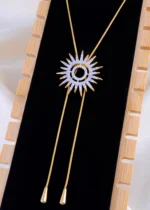 Sunflare Radiance Necklace (Yellow Gold) NEC001995 - Image 2