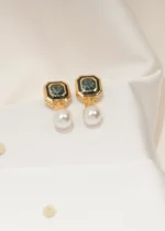 Swarovski Blue Earrings (Yellow Gold) EAR000557