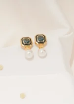 Swarovski Blue Earrings (Yellow Gold) EAR000557 - Image 3