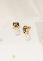 Swarovski Blue Earrings (Yellow Gold) EAR000557 - Image 4