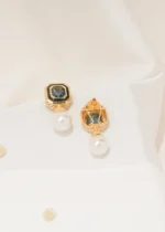 Swarovski Blue Earrings (Yellow Gold) EAR000557 - Image 5