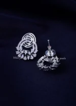 Swirl Cascade Diamond Pendant Set (Silver) PSET02420 - Image 3