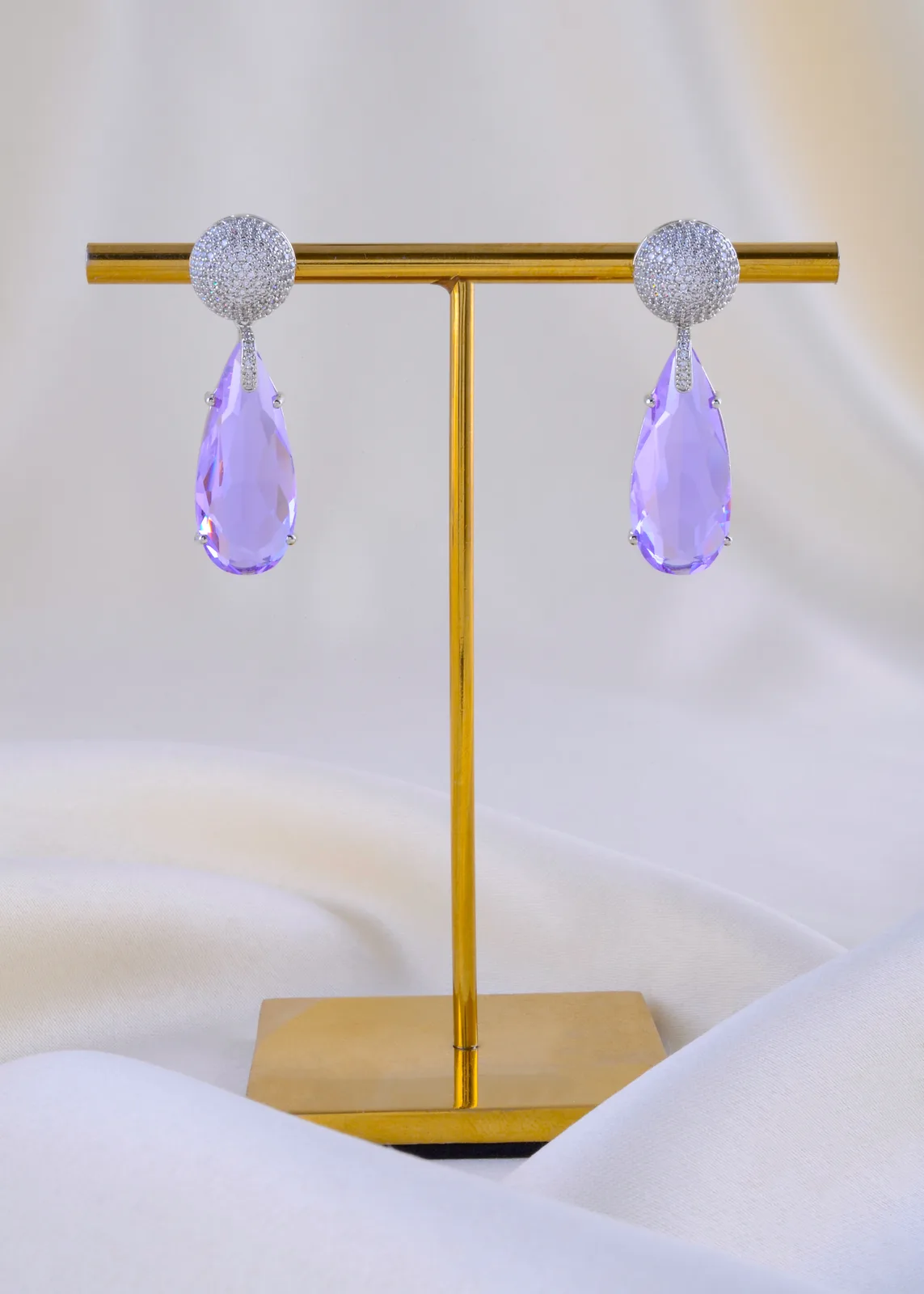 Tanzanite-Luxe-Drops-Silver-EAR002046a Tanzanite Luxe Drops (Silver) EAR002046 - Image 1