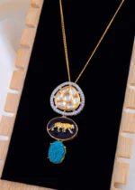 Teal Radiance Set (Yellow Gold) NEC001999 - Image 2