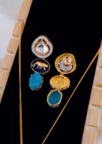 Teal Radiance Set (Yellow Gold) NEC001999 - Image 3