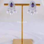 Teardrop Majesty Tanzanite Earrings (Silver) EAR002085