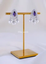 Teardrop Majesty Tanzanite Earrings (Silver) EAR002085 - Image 2