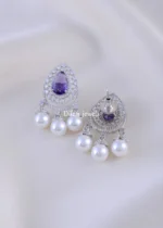 Teardrop Majesty Tanzanite Earrings (Silver) EAR002085 - Image 3