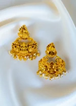Temple Chandbali Earrings (Antique Gold) EAR001419 - Image 4
