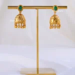 Temple Glow Carved Jhumkas (Yellow Gold) EAR002292