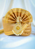 Temple Krishna Kundan Kalgi For Men (Yellow Gold) KALGI1116