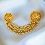 Temple Pearl Mehandi Ring (Antique Gold) RING01412