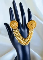 Temple Pearl Mehandi Ring (Antique Gold) RING01412 - Image 2