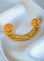 Temple Pearl Mehandi Ring (Antique Gold) RING01412 - Image 3