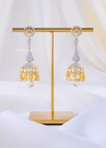 The Crescent Bell Pearl Jhumka Earring (Yellow Gold) EAR002332