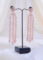 The Golden Sparkle Triple Strand Earring (Rose Gold) EAR002331 - Image 2