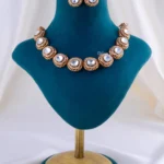 The Kundan Diamond Statement Necklace Set (Yellow Gold) NEC002348