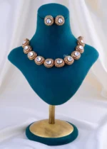 The Kundan Diamond Statement Necklace Set (Yellow Gold) NEC002348
