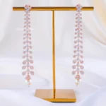 The Pearl Leaf Waterfall Earring (Rose Gold) EAR002329