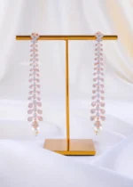 The Pearl Leaf Waterfall Earring (Rose Gold) EAR002329