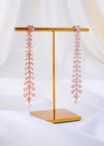 The Pearl Leaf Waterfall Earring (Rose Gold) EAR002329 - Image 3