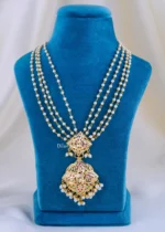 The Radiant Kundan Pearl Statement Set (Yellow Gold) NEC002354 - Image 3