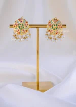 The Radiant Kundan Pearl Statement Set (Yellow Gold) NEC002354 - Image 4