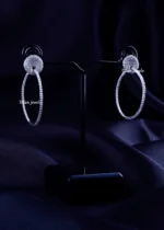 The Starlight Circle Earrings (Silver) EAR002256 - Image 2