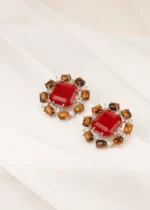 Tiger Eye Stone Earrings (Silver) EAR000600