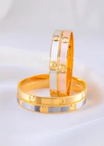 Timeless Stripe Motif Bangles (Multi colour) BAN002271 - Image 2