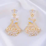 Traditional Sparkle Bell Drop Earring (Yellow Gold) EAR002327