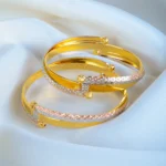 Trending Gold Plated Bangles (Tri-Color) BAN001293