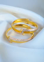 Trending Gold Plated Bangles (Tri-Color) BAN001293