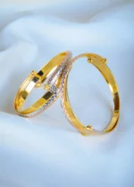 Trending Gold Plated Bangles (Tri-Color) BAN001293 - Image 2