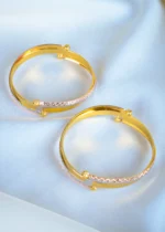 Trending Gold Plated Bangles (Tri-Color) BAN001293 - Image 3