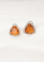 Triangle Fire Earrings (Silver) EAR000722