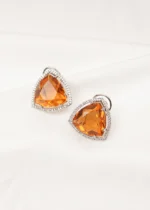 Triangle Fire Earrings (Silver) EAR000722 - Image 2